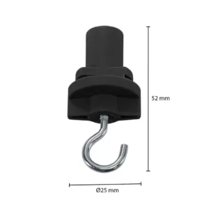 ADAPTER 3-FAZOWY Z HAKEM CZARNY MDRLED®