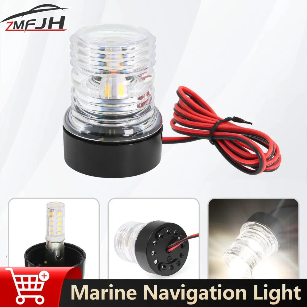 Lampa kotwiczna LED 12V - lampa nawigacyjna 360° do łodzi i jachtów