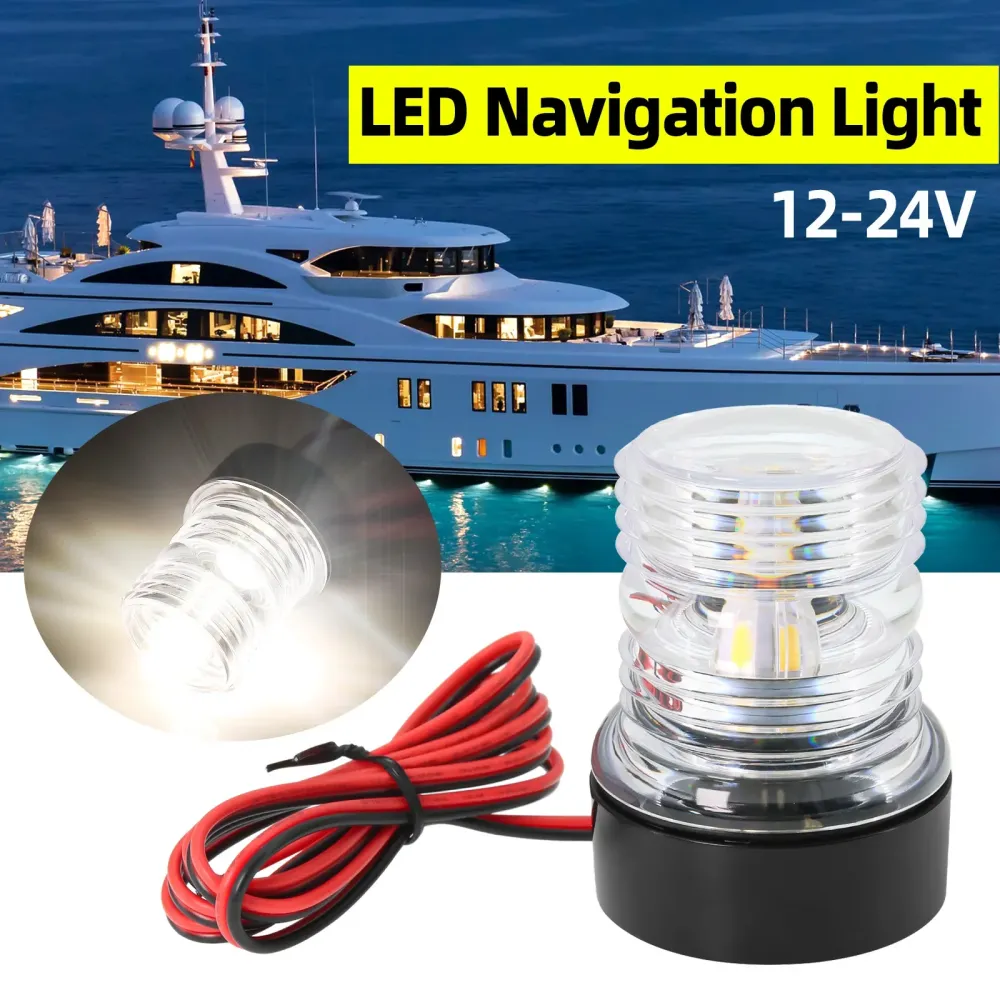 Lampa kotwiczna LED 12V - lampa nawigacyjna 360° do łodzi i jachtów