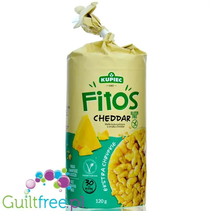 Kupiec Fitos Cheddar - serowe wafle kukurydziane 30kcal