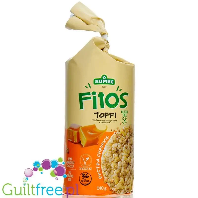 Kupiec Fitos Toffi - bezglutenowe wafle kukurydziane 36kcal w sztuce