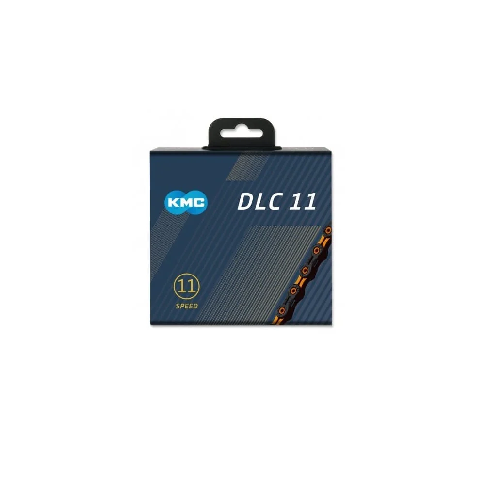 Łńcuch 11V KMC DLC11 czarny/pomarańczowy