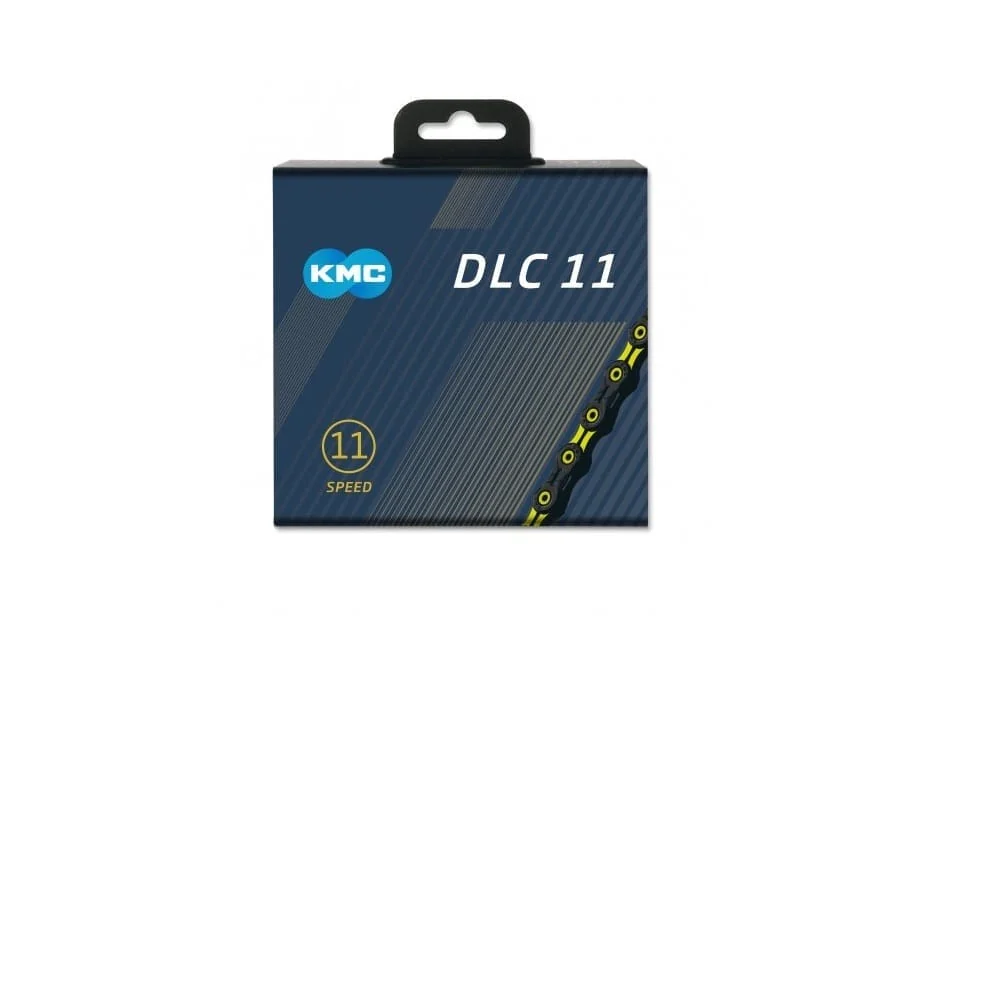 Łńcuch 11V KMC DLC11 czarny/żółty