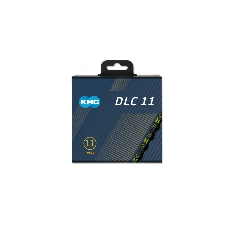 Łńcuch 11V KMC DLC11 czarny/zielony