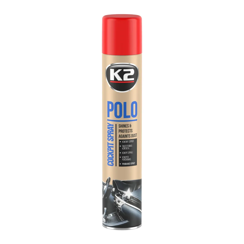 Spray do kokpitu i tworzyw sztucznych K2 POLO COCKPIT TRUSKAWKA 750 ML