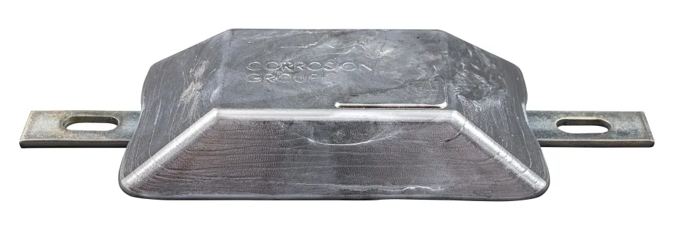 Anoda cynku 2,0 kg grupy korozji, 148*85*30 mm (225 mm), otwór 8,6*19 mm