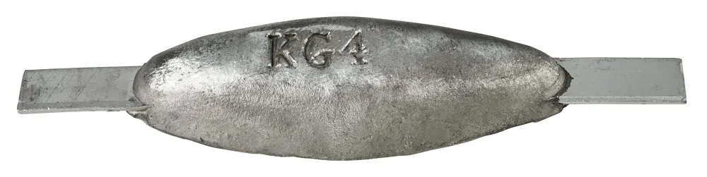 Magnesiumanod Typ 4 - 178*62*28, (260 mm), około 0,4 kg. AZ63-1.5VDC