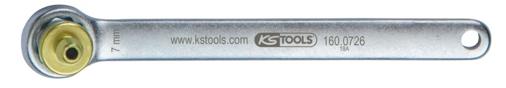KS TOOLS Bremsen-Entlüftungsschlüssel, extra kurz, 7 mm, grün ( 160.0726 ) BRILLIANT TOOLS
