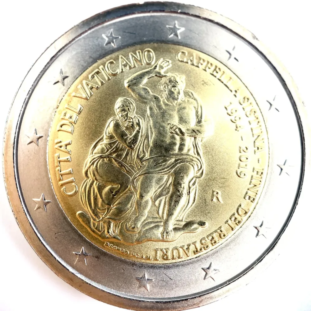 Watykańska moneta o nominale 2 euro, rok emisji 2019 Galleria Mariana