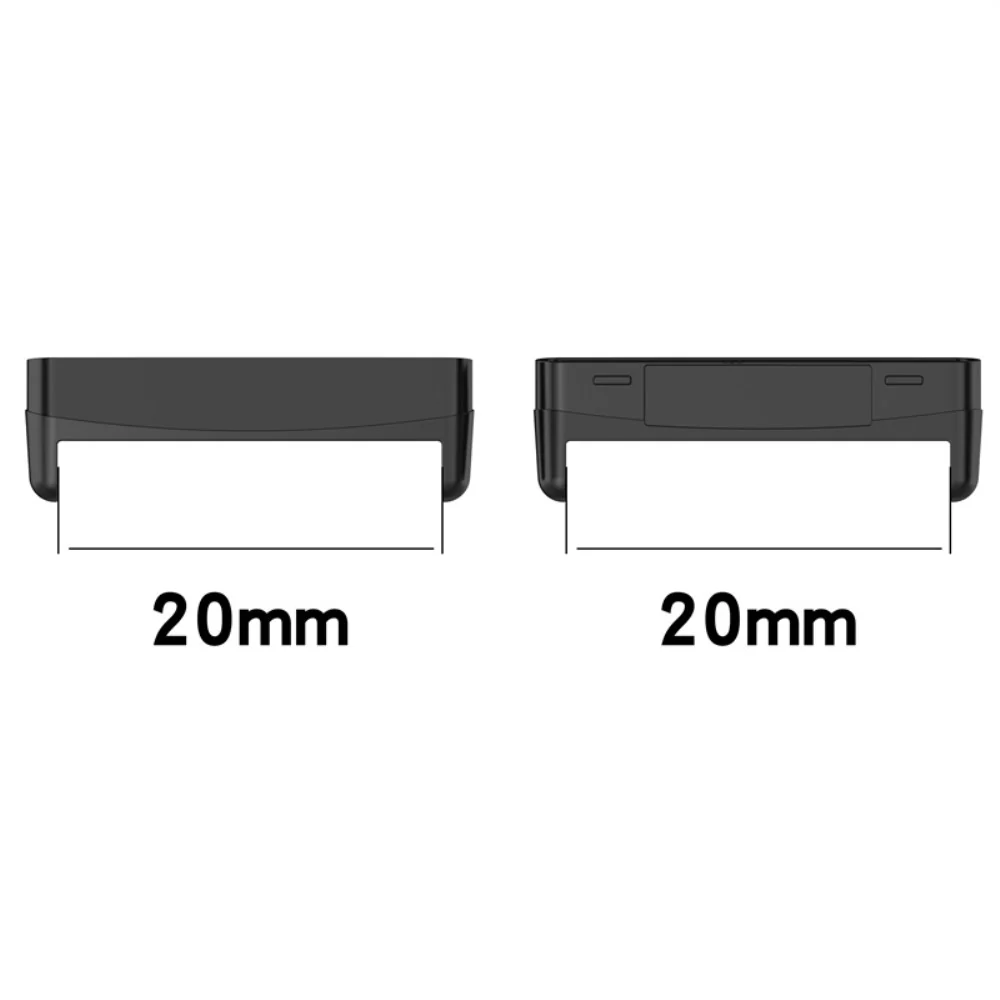 1 para metalowych adapterów Fitbit Sense 2 / Versa 4 / 3 - Black