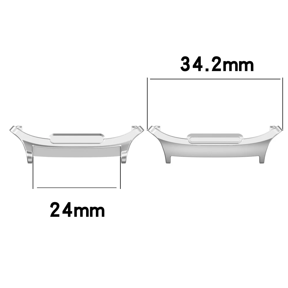 1 para Pasek do zegarka Samsung Galaxy Watch Ultra 47 mm Złącze ze stali nierdzewnej Adapter paska 20 mm - Czarny
