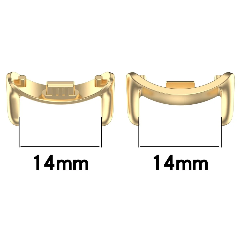 1 para Xiaomi Mi Band 9 / 9 NFC / Smart Band 8 / 8 NFC Złącze paska do zegarka 14 mm Adapter ze stali nierdzewnej - Różowe...