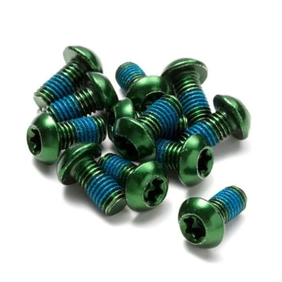Zestaw 12 anodowanych na zielono śrub do tarcz REVERSE COMPONENTS