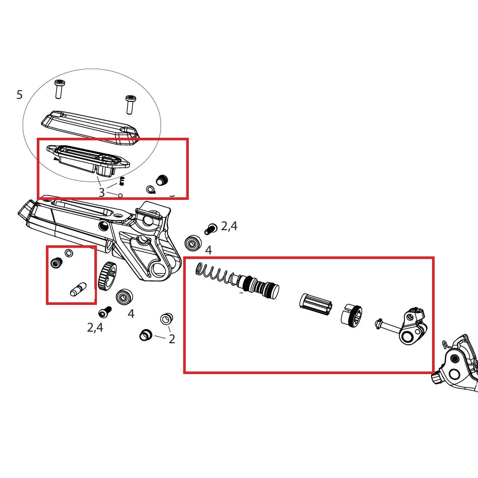 Zestaw części do dźwigni wewnętrznych SRAM CODE ULTIMATE/SILVER STEALTH C1