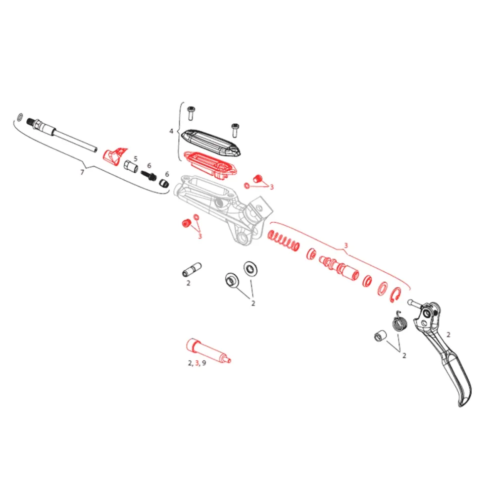 Zestaw części wewnętrznych do dźwigni SRAM Level TL/TLM/Ultimate G2 11.5018.005.011