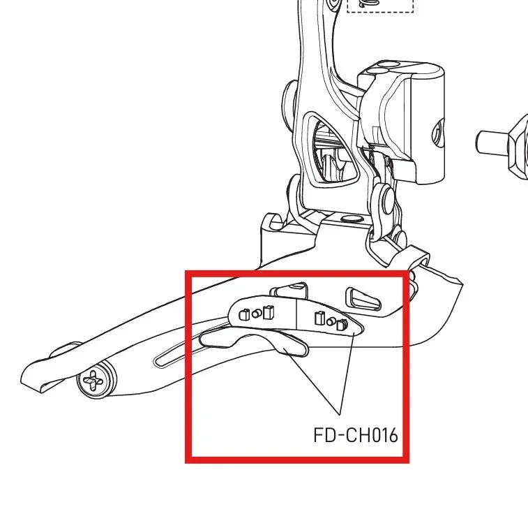Wkład widelca przerzutki przedniej CAMPAGNOLO CHORUS / CENTAUR / POTENZA 11V