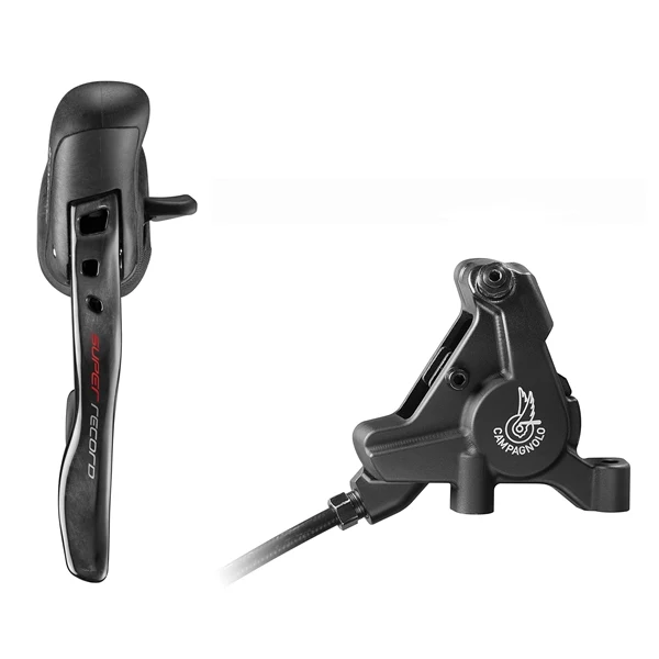 160 mm CAMPAGNOLO SUPER RECORD z płaskim mocowaniem, bezstopniową dźwignią prostą i tylnym zaciskiem