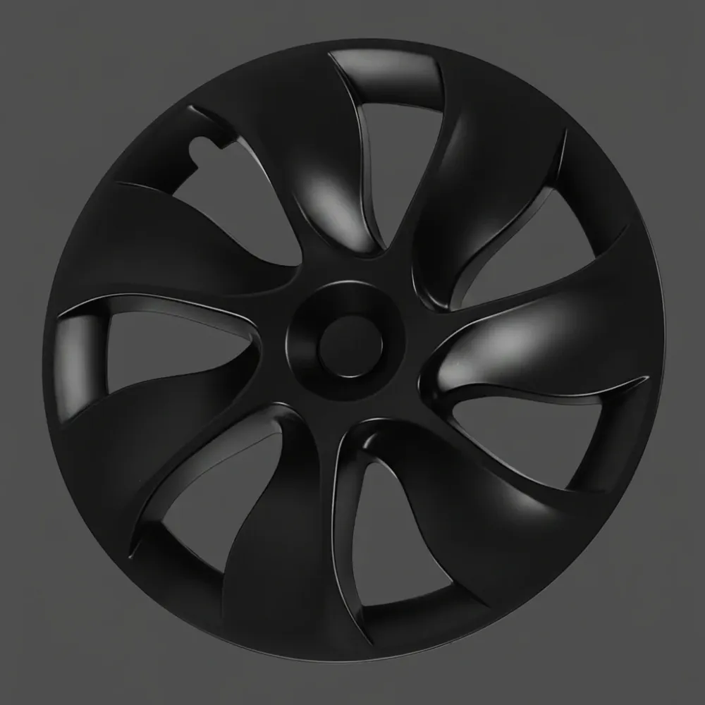 ABS Matte Black Car Caps, symetryczny projekt TESLA dla 19-calowych kół Y Model Y, dla modelu Y Upgrade | Nowoczesne koł s...