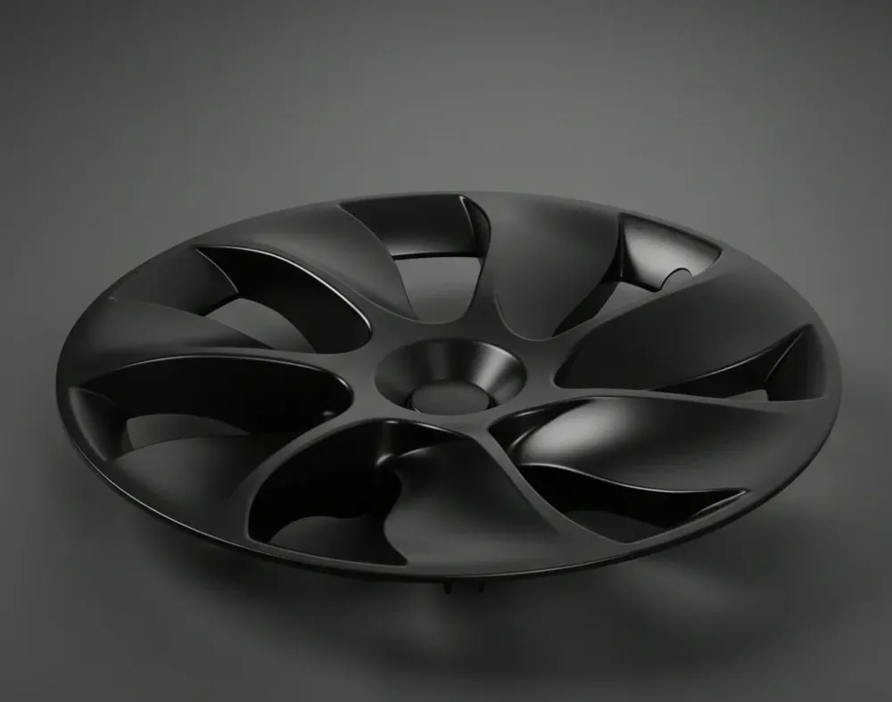 ABS Matte Black Car Caps, symetryczny projekt TESLA dla 19-calowych kół Y Model Y, dla modelu Y Upgrade | Nowoczesne koł s...