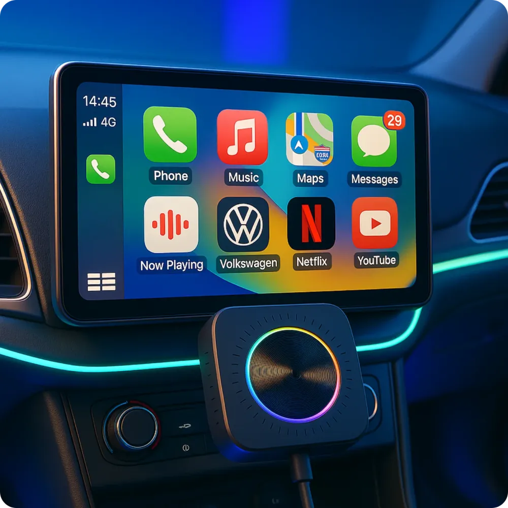 Adapter K BOX LED Carplay Android Auto