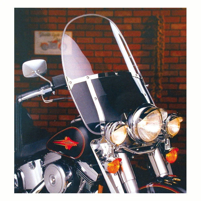 NC Beaded Heavy Duty Windshield Black FL 49-59; FL Softail 87-17; FXWG 80-83; FXDWG 93-05