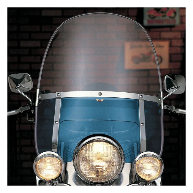 NC Beaded Heavy Duty Windshield Blue FL 49-59; FL Softail 87-17; FXWG 80-83; FXDWG 93-05