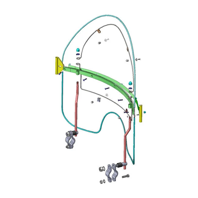 NC Beaded Lower Windshield Clear Knucklehead 36-47; Panhead 48