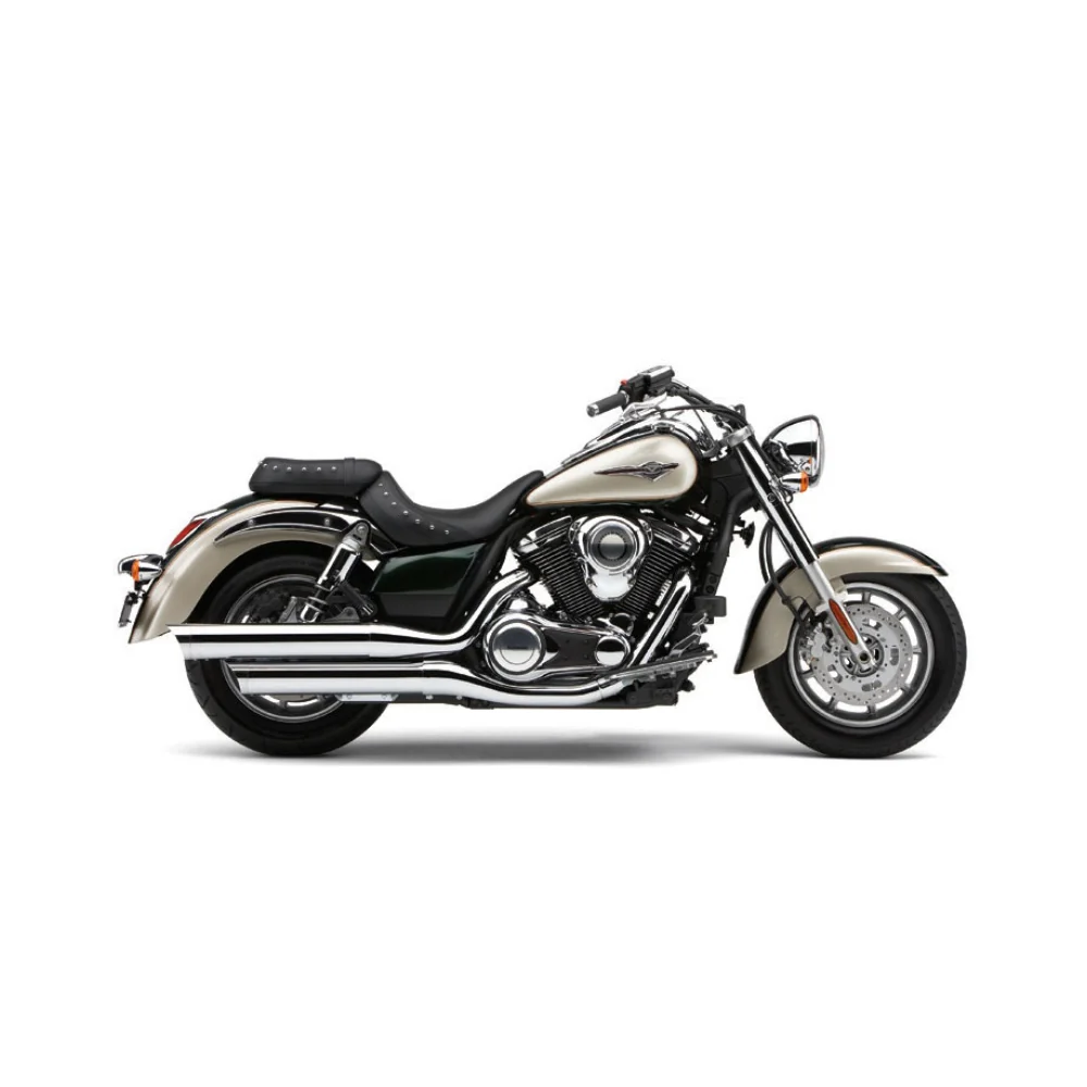 Cobra 4" chromowane tłumiki Slip-On z zapiekanymi końcówkami do Kawasaki