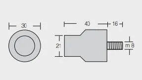 CYNC ANODE YANMAR, MOTOR, 40*30 Wątek: 8*1,25, 0,157 kg, Y104211-41300