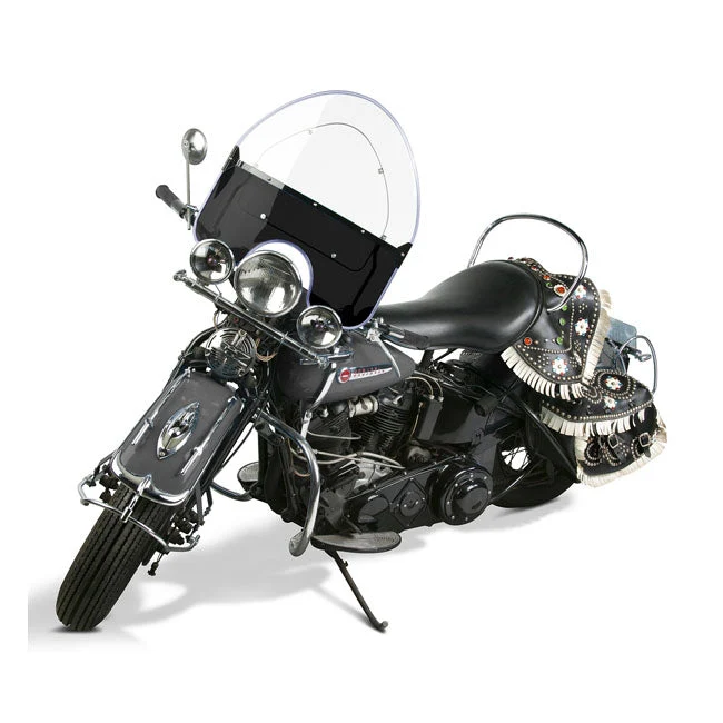 NC Dolna przednia szyba z koralikami czarna Knucklehead 36-47; Panhead 48