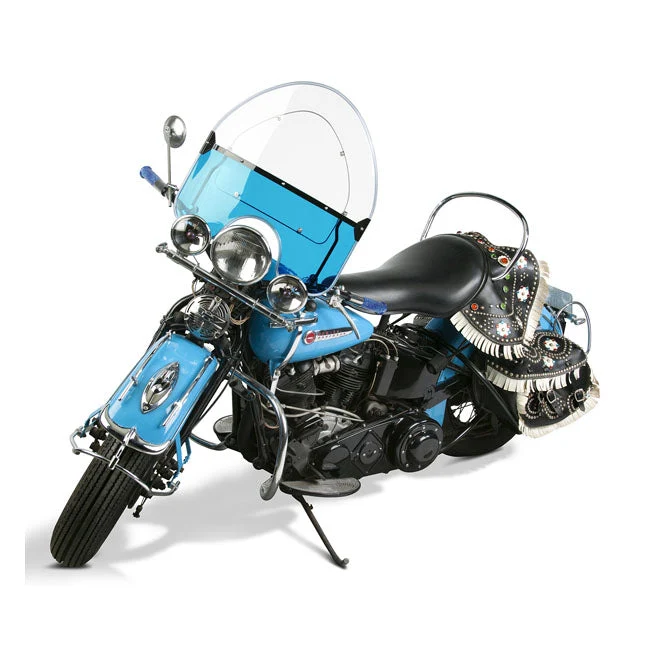 NC Dolna przednia szyba z koralikami niebieska Knucklehead 36-47; Panhead 48