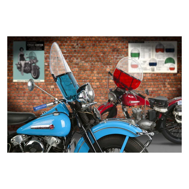 NC Dolna przednia szyba z koralikami niebieska Knucklehead 36-47; Panhead 48