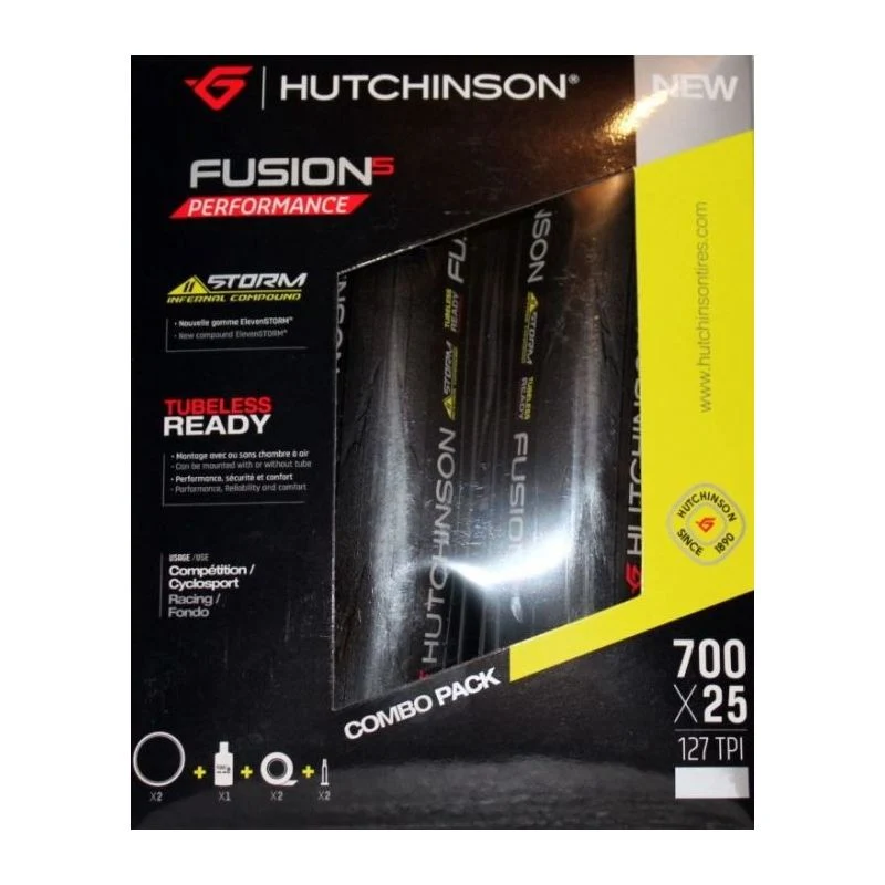 Hutchinson Fusion 5 Performance Tubeless zestaw 700x25