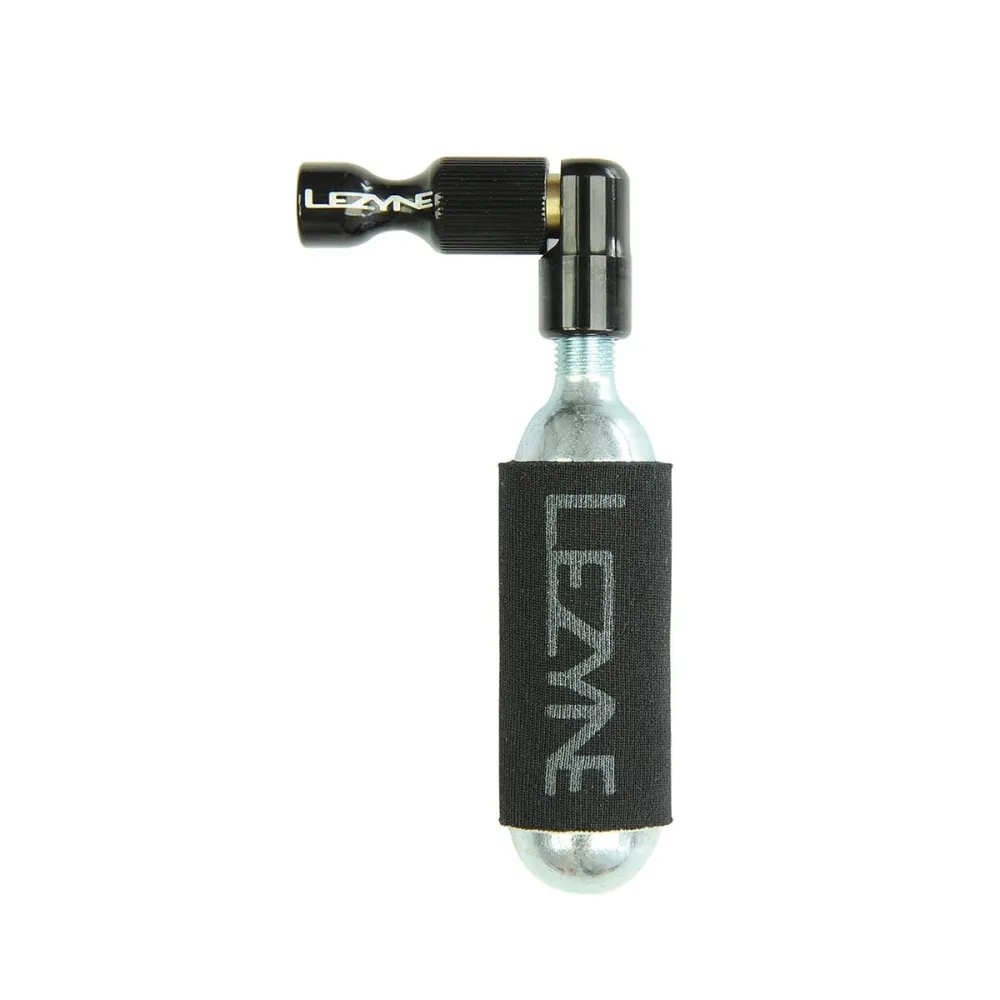 Iglica CO2 LEZYNE TRIGGER DRIVE + gwintowany nabój CO2 16g (x1) czarny