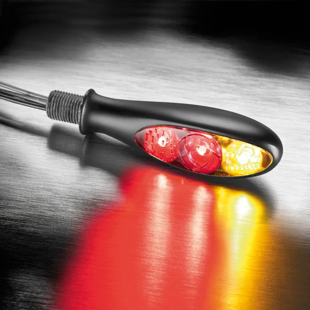 Kellermann Micro S DF Dark 3 w 1 Mini LED motocyklowe światło tylne / kierunkowskaz