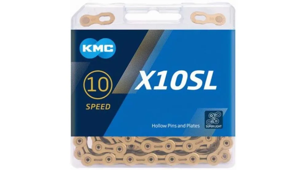 Łńcuch KMC X10SL Gold 10-rzędowy 114 ogniw