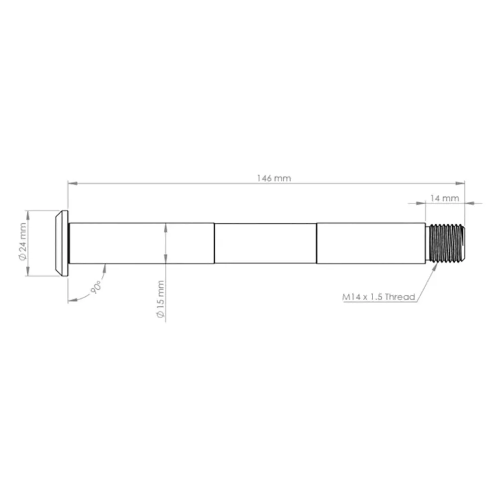 Oś koł BURGTEC do widelców FOX 15x100 mm Przód 2021 Czarny