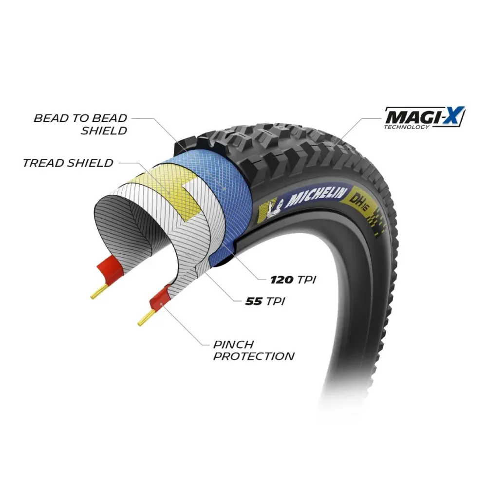 MICHELIN DH16 Racing Line Dark 29x2.40 Opona miękka przystosowana do zastosowania bezdętkowego