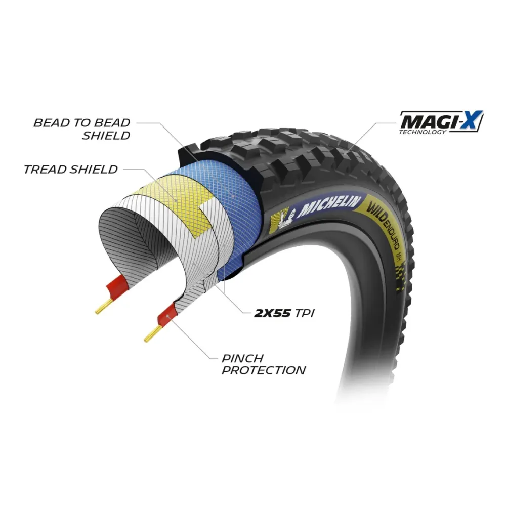 MICHELIN WILD ENDURO MS Racing Line 29x2.40 Opona miękka przystosowana do zastosowania bezdętkowego