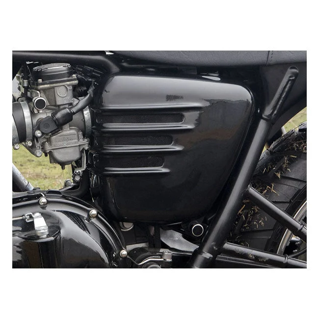 Motone Śruby szybkiego montażu paneli bocznych czarne Triumph Bonneville T100 / SE / Thruxton