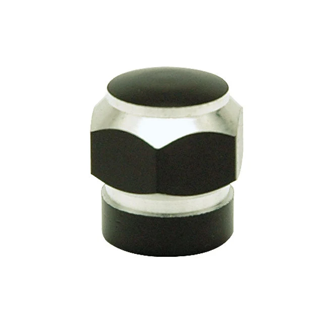 Nakrętki na trzpienie zaworów Trik Tropz Alloy Twotone Hex Black