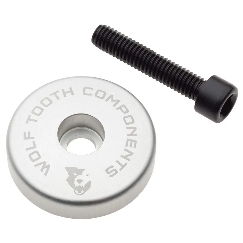 Nasadka na mostek WOLF TOOTH ze zintegrowanym dystansem 5 mm 1"1/8 srebrna