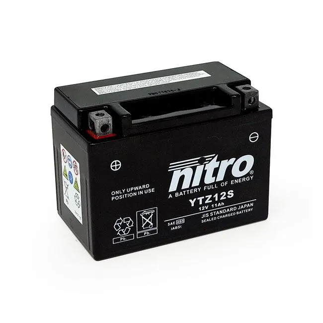 Nitro Uszczelniony akumulator motocyklowy YTZ12S AGM 11 Ah