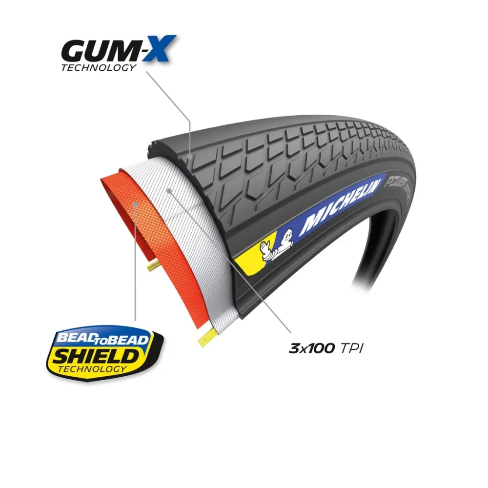 Opona MICHELIN POWER ADVENTURE Competition Line 700x48c Tubeless Ready Brown