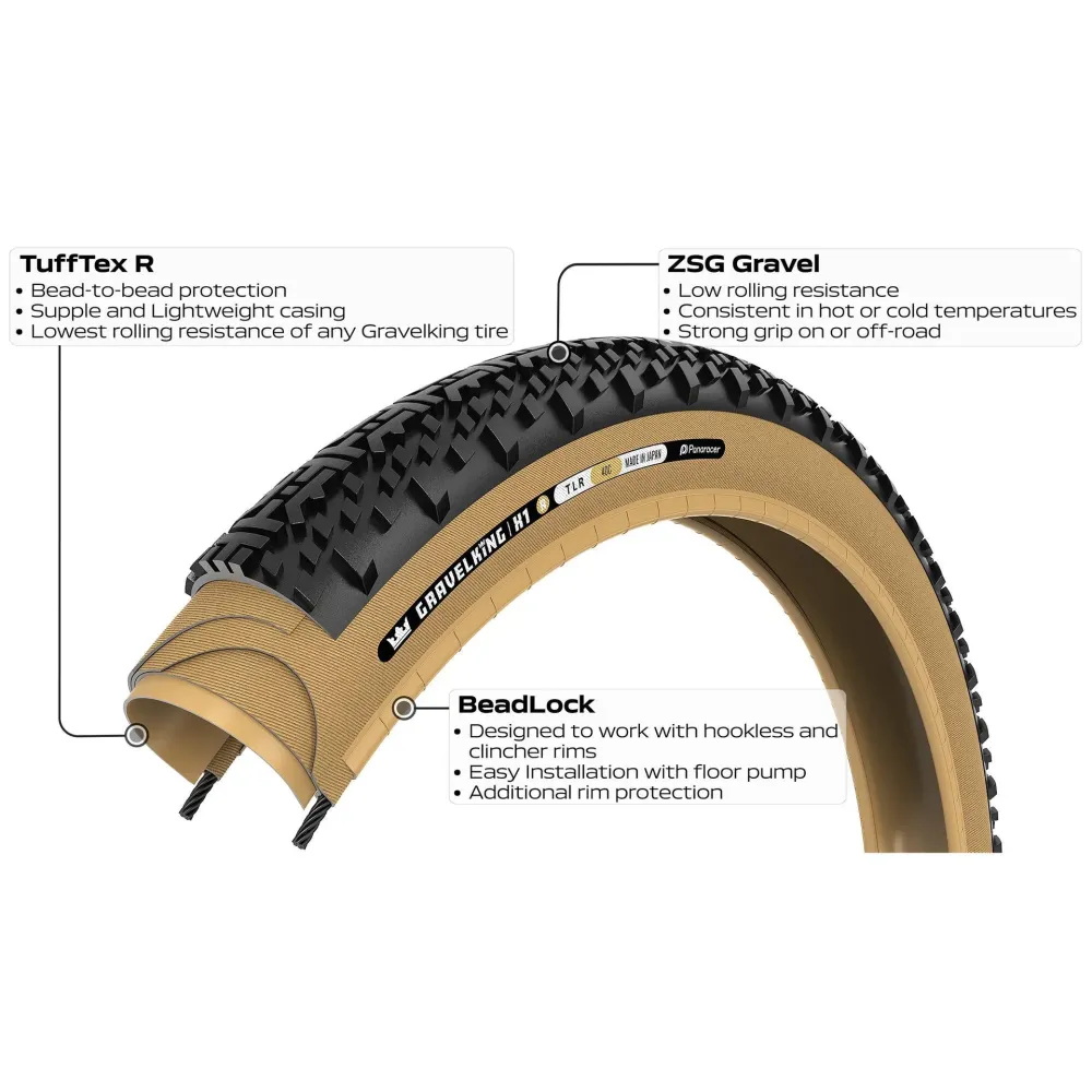Opona PANARACER GRAVELKING X1 R-LINE TLR 700x35c Tubeless Ready Beige