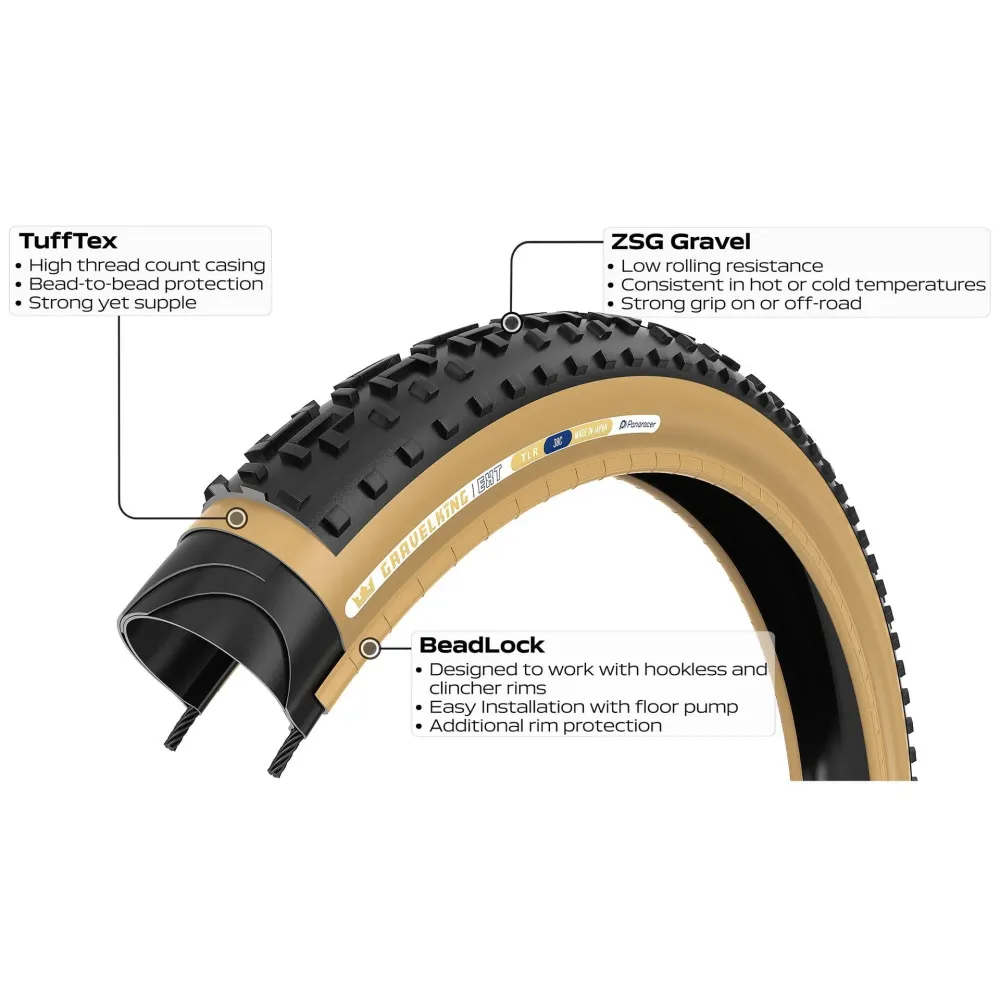 PANARACER GRAVELKING EXT TLR 700x38c opona bezdętkowa czarna