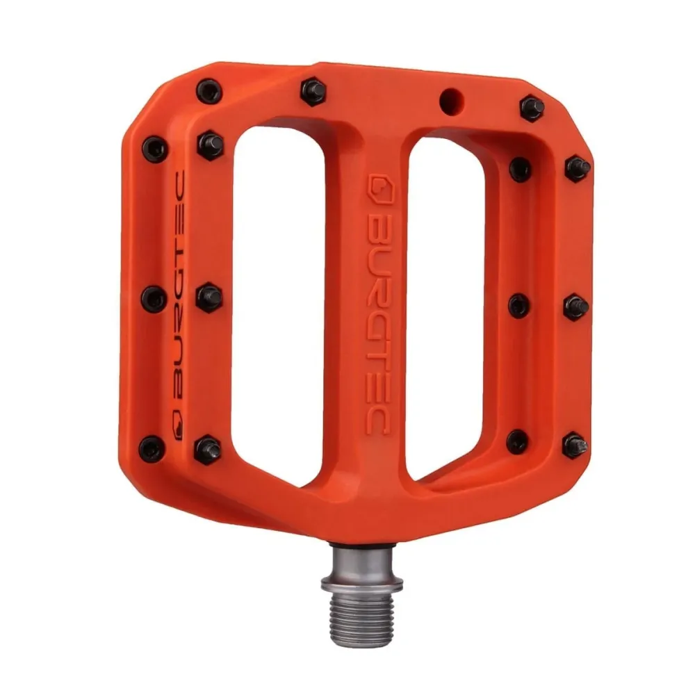 Płaskie pedały BURGTEC MK4 Composite Iron Bro Orange