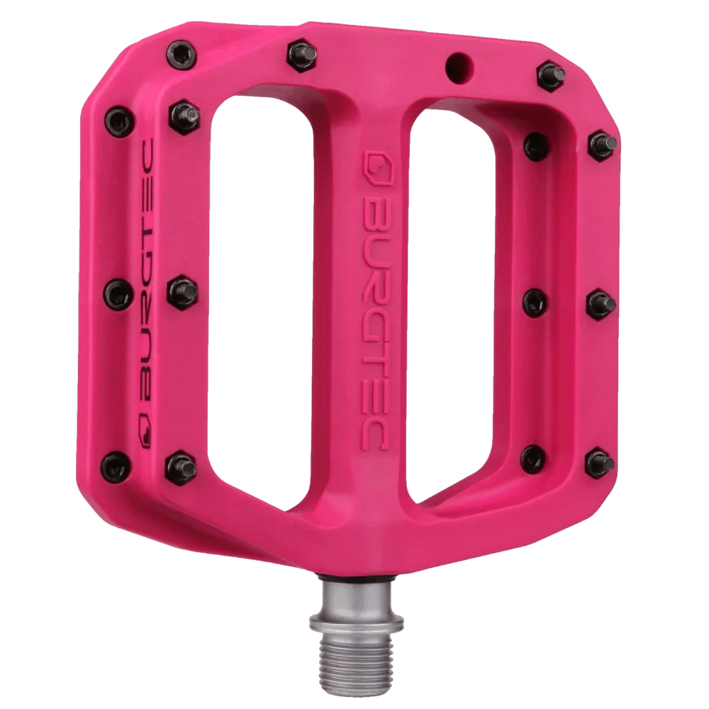 Płaskie pedały BURGTEC MK4 Composite Toxic Barbie Pink