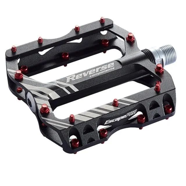 Płaskie pedały REVERSE COMPONENTS ESCAPE PRO czarny/czerwony