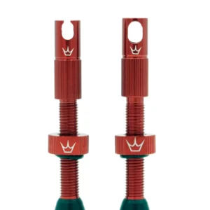 PEATY'S x Chris King MK2 Presta 60 mm Zawory bezdętkowe (x2) Czerwony
